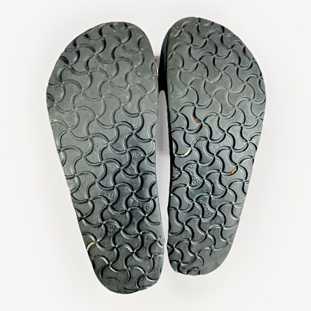 Birkenstock Birki's Amsterdam Clogs Navy Leather Upper. Size 39/8 USA Narrow/Med - Picture 6 of 8